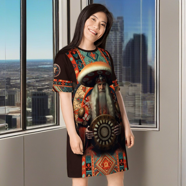 Amanita T-Shirt Dress reflecting Yakut culture